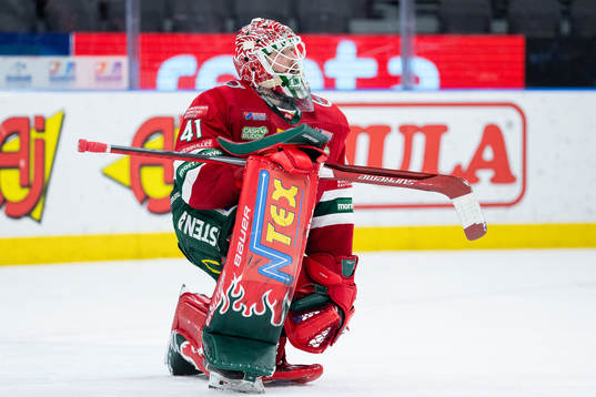 Frölundas målvakt Niklas Rubin deppar