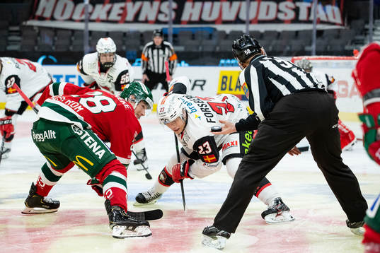 Frölundas Johan Sundström och Malmö Redhawks Christoffer