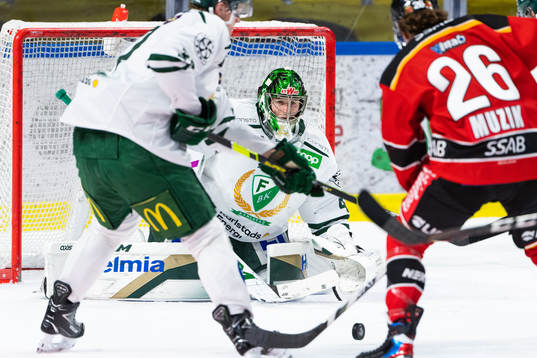 Färjestads målvakt Henrik Haukeland