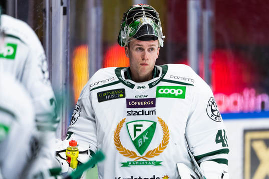 Färjestads målvakt Henrik Haukeland