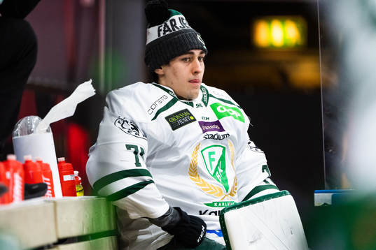 Färjestads målvakt Arvid Holm