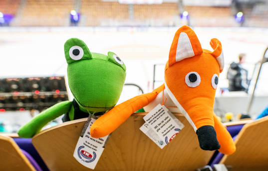 Hela Be-Ge Hockey Center är fullt med nallar och gosedjur