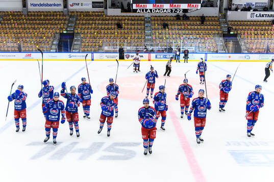 Oskarshamns spelare jublar