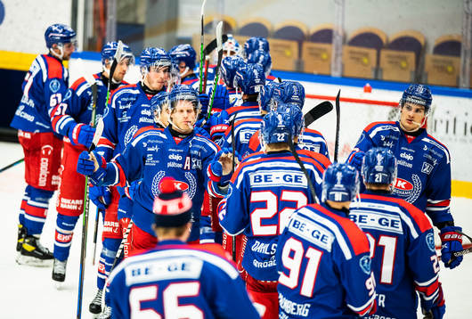 Oskarshamns spelare jublar