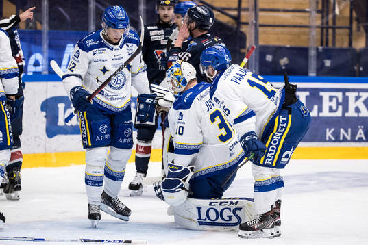 Leksands målvakt Janne Juvonen och Leksands Fredrik