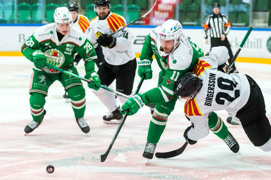 Rögles Mattias Sjögren och Brynäs Oscar Birgersson