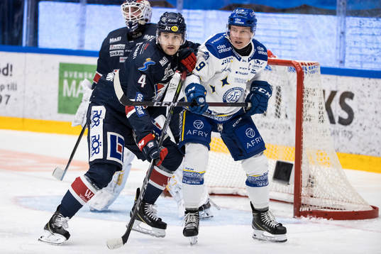 Linköpings Filip Berglund och Leksands Patrik Zackrisson