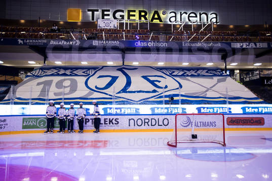 Tegera Arena innan ishockeymatchen i SHL mellan Leksand och