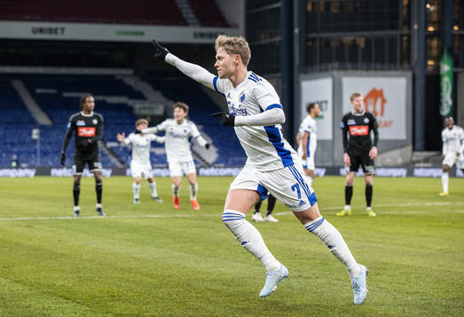 [DK=20210215: Viktor Fischer (7), FC København, jubler
