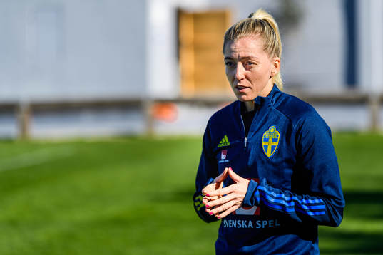 Linda Sembrant is interviewed by the media