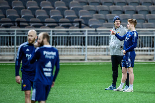 Djurgårdens tränare Thomas Lagerlöf och Aslak Witry