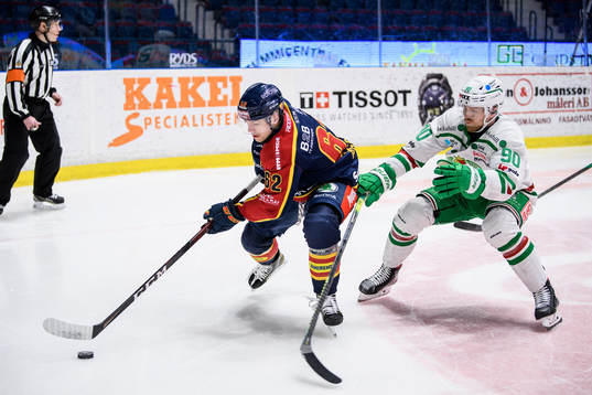 Djurgårdens Manuel Ågren och Rögles Ted Brithén