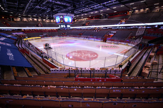 Interiör av SAAB Arena