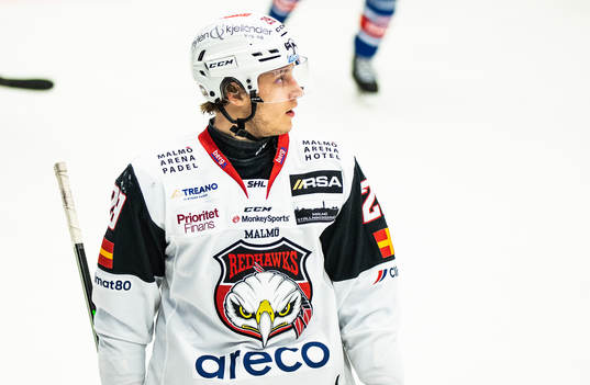 Malmö Redhawks Eric Engstrand deppar