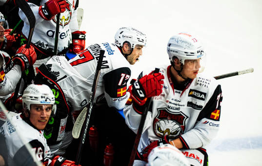 Malmö Redhawks Pathrik Westerholm och Adam Ollas Mattsson