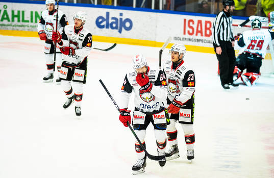 Malmö Redhawks Victor Backman och Christoffer Forsberg