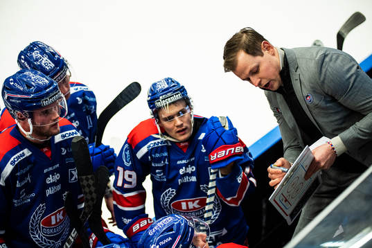 Oskarshamns tränare Martin Filander och Tyler Kelleher