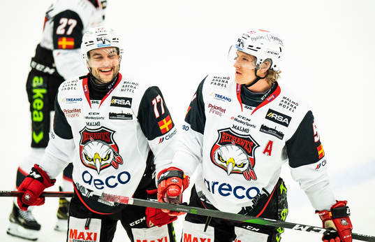 Malmö Redhawks Pathrik Westerholm och Emil Sylvegård