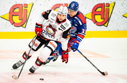 Malmö Redhawks Pathrik Westerholm och Oskarshamns Filiph