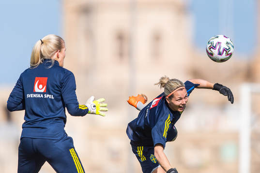 Goalkeeper Jennifer Falk of Sweden