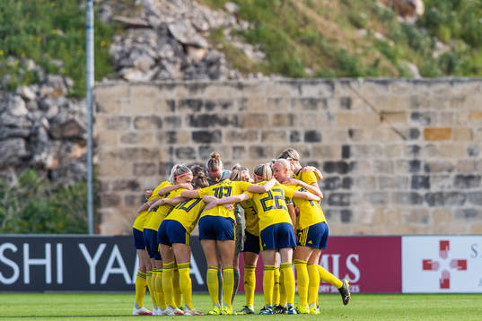 Players of Sweden gather