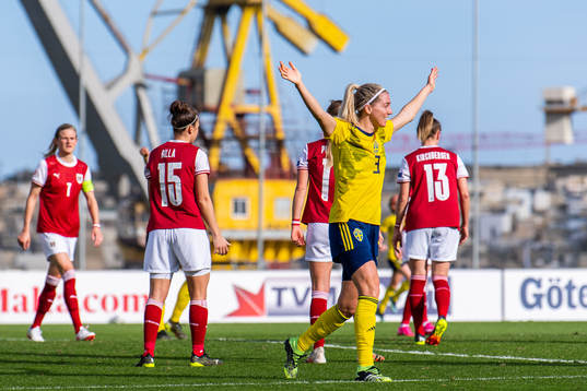 Linda Sembrant of Sweden celebrates