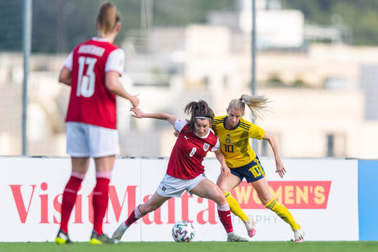 Barbara Dunst of Austria and Sofia Jakobsson of Sweden