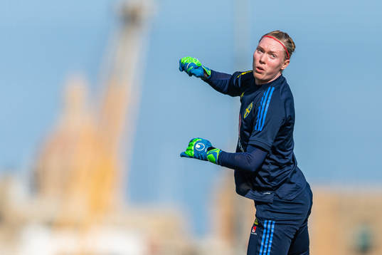 Goalkeeper Hedvig Lindahl of Sweden