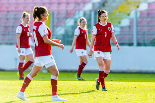 Sarah Zadrazil of Austria looks dejected