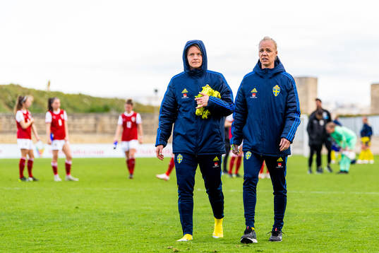 Nilla Fischer and Caroline Seger of Sweden