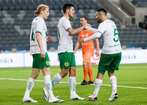 Hammarbys Astrit Selmani jublar