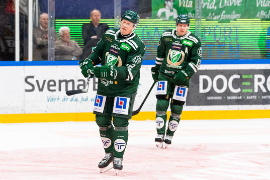 Färjestads Niclas Lundgren och Daniel Viksten deppar
