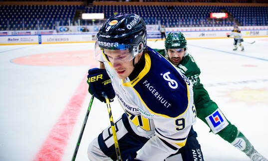 s Didrik Strömberg och Färjestads Martin Johansson