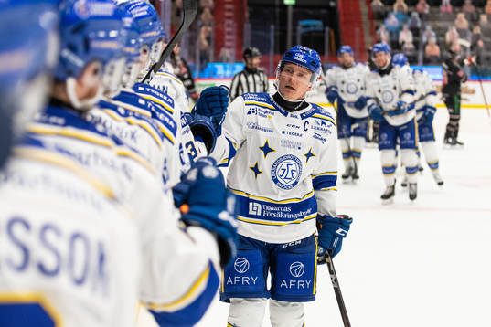 Leksands Patrik Zackrisson jublar