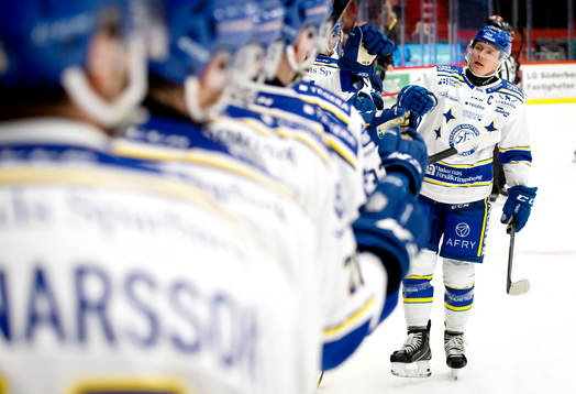 Leksands Patrik Zackrisson jublar
