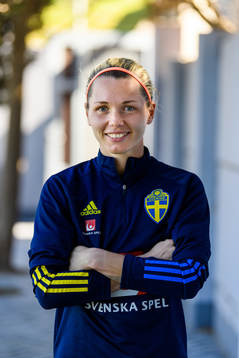 Goalkeeper Jennifer Falk poses for portrait