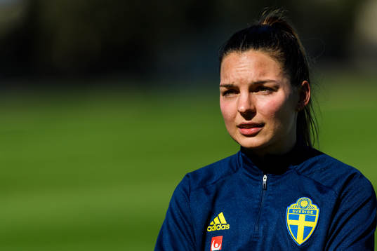 Johanna Rytting Kaneryd is interviewed by the media
