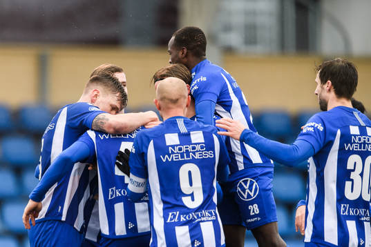 IFK Göteborgs Calle Johansson jublar med lagkamrater