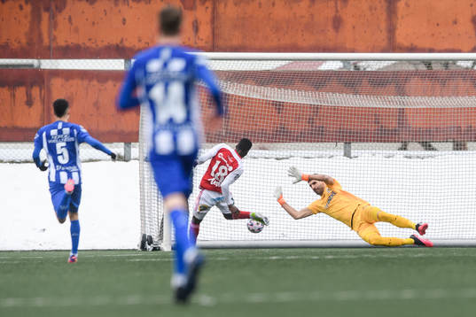 Sandvikens Naeem Mohammed gör 2-1 bakom IFK Göteborgs