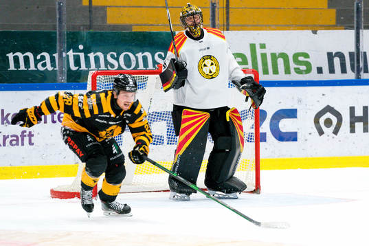 Brynäs målvakt Samuel Ersson och Skellefteås Jesper