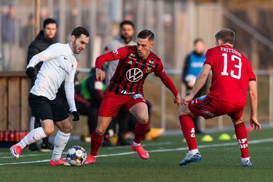 Landskronas Alexander Tkacz och Östersunds Felix Hörberg