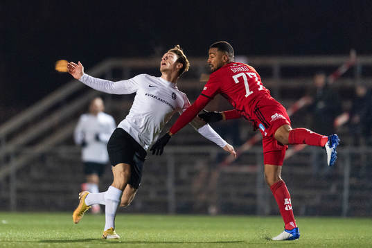 Landskronas Robin Hofsö och Östersunds Noah Sonko Sundberg