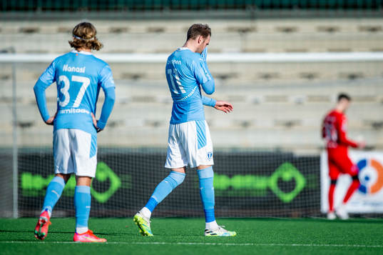 Malmö FFs Sebastian Nanasi och Ola Toivonen deppar