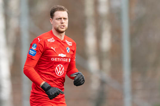 Halmstads målvakt Malkolm Nilsson Säfqvist