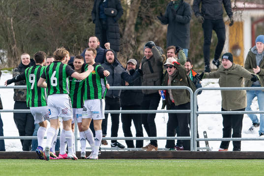 GAIS spelare jublar