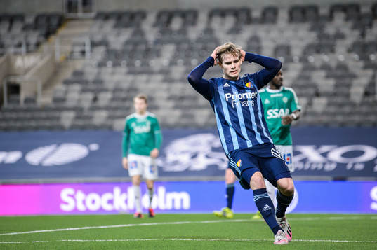 Djurgårdens Hampus Finndell deppar