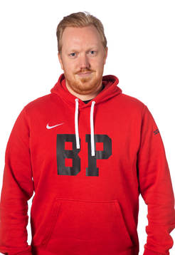 Brommapojkarnas målvaktstränare Mathias Hallbygård