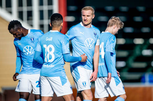 Malmö FFs Bonke Innocent, Romain Gall, Franz Brorsson och
