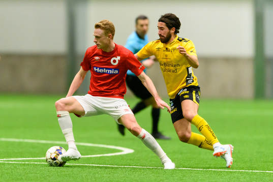Degerfors Nicklas Maripuu och Elfsborgs Frederik Holst