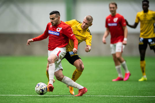 Degerfors Sargon Abraham och Elfsborgs Simon Strand